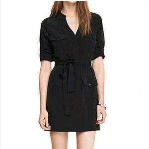 Express Black Military Utility Belted Dress Small